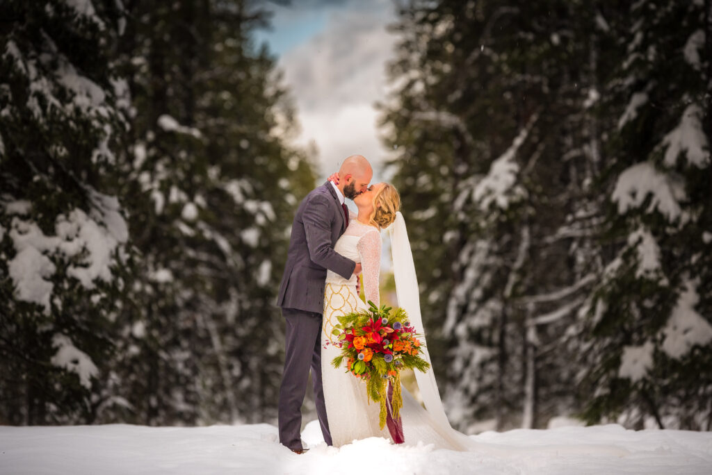 winter elopement glacier national park