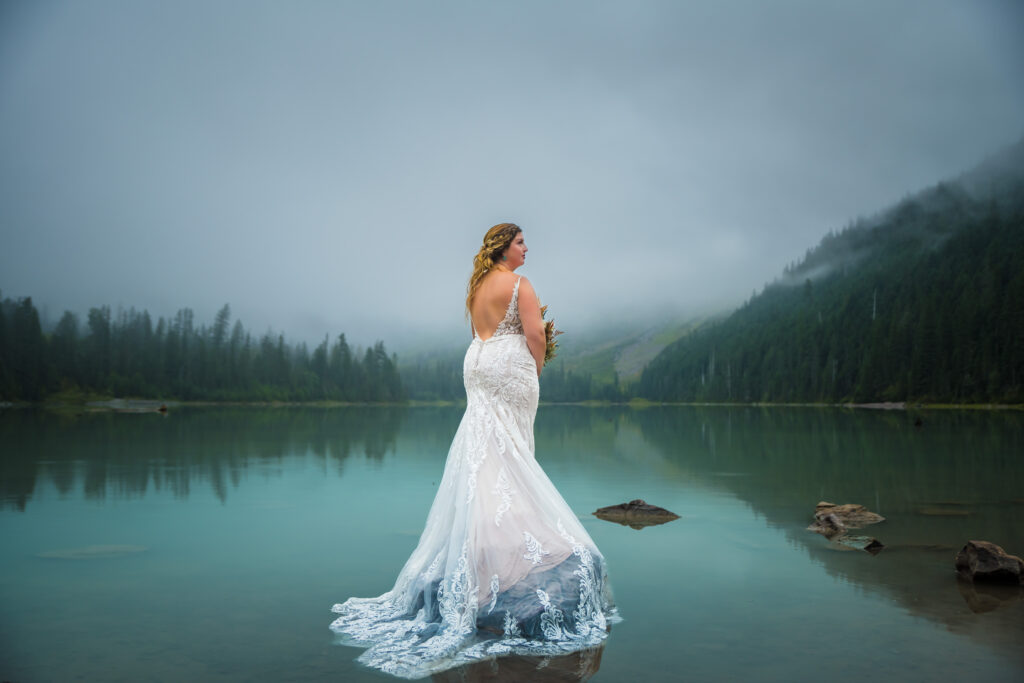 Elopement Glacier National Park Bride 