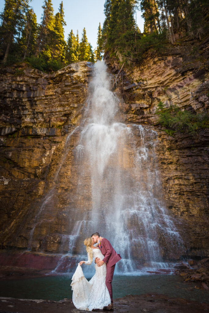 Elope Glacier National Park Waterfall 