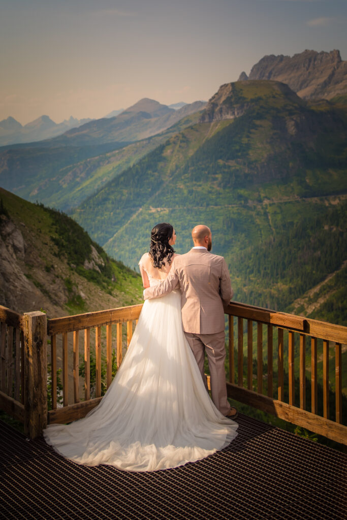 Couple in Glacier National Park eloping with Jill Jones Photography