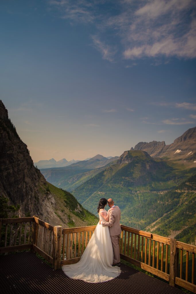 Couple in Glacier National Park eloping with Jill Jones Photography