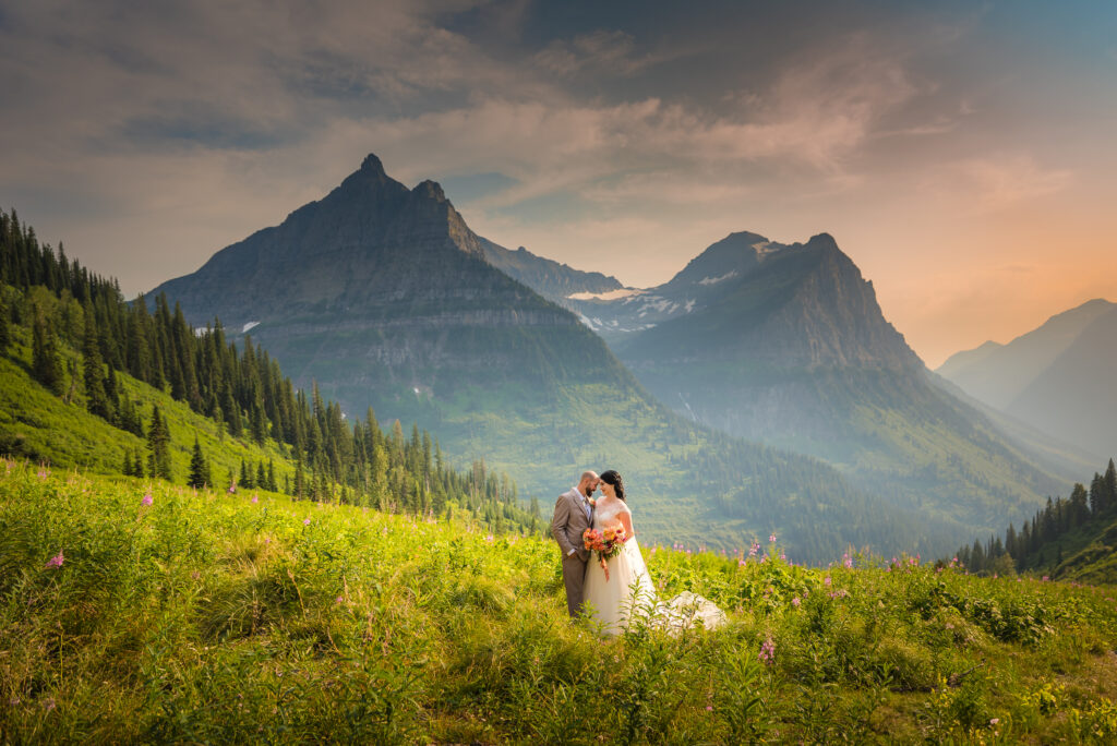 Adventure elopement in the mountains for a Montana elopement at Glacier National Park