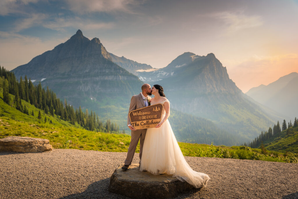 Adventure elopement in the mountains for a Montana elopement at Glacier National Park