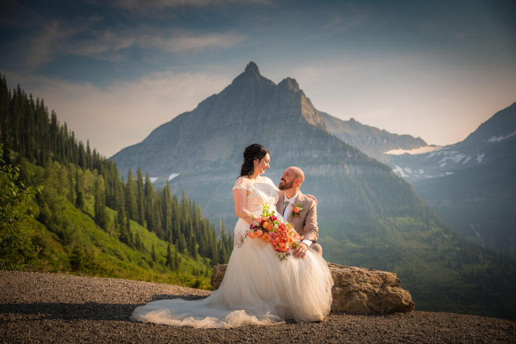 Adventure elopement in the mountains for a Montana elopement at Glacier National Park