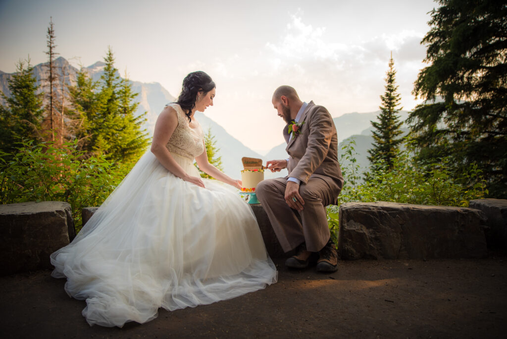 Elopement cake for a Montana Elopement