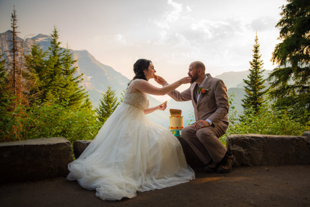 Elopement cake for a Montana Elopement