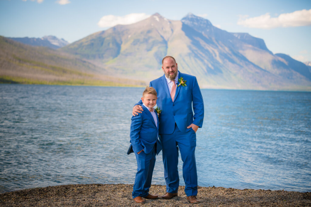 lakeside wedding ceremony at Lake McDonald in Glacier National Park