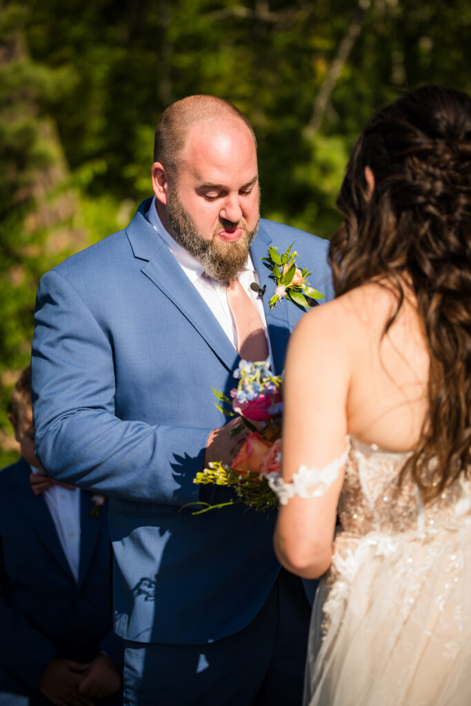 lakeside wedding ceremony at Lake McDonald in Glacier National Park