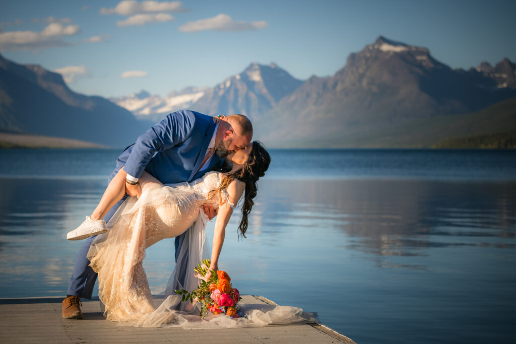 Lakeside wedding at Lake McDonald in Glacier National Park