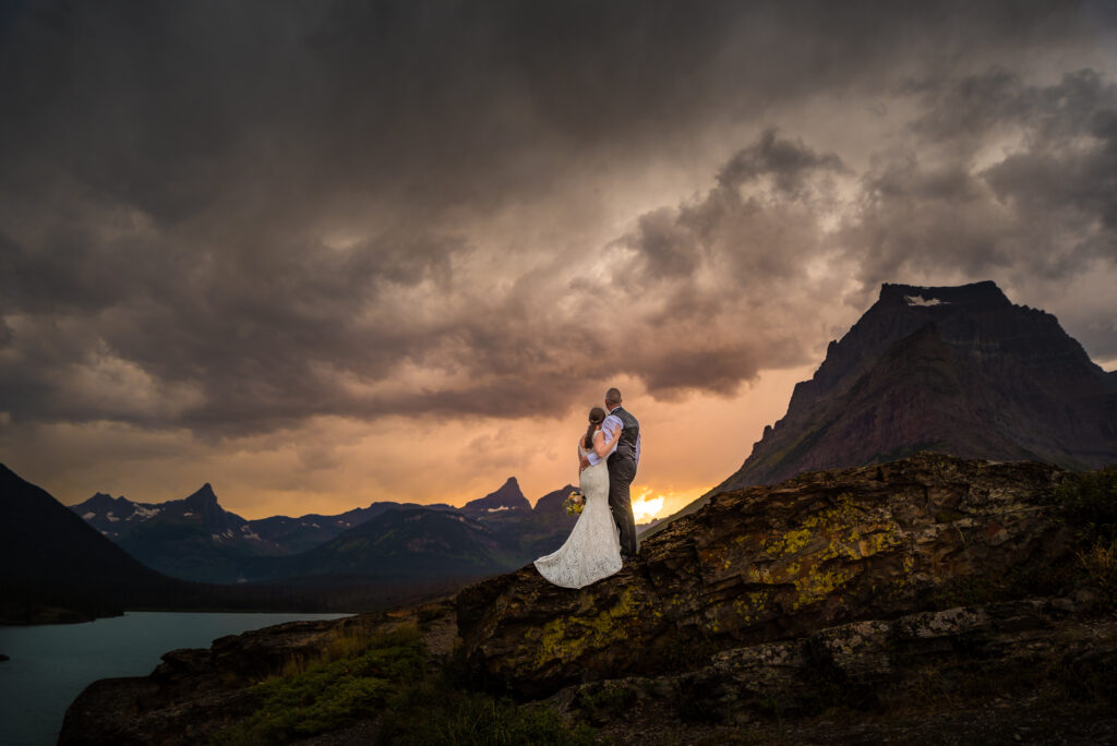 Elopement St. Mary Glacier National Park, Montana Sun Point