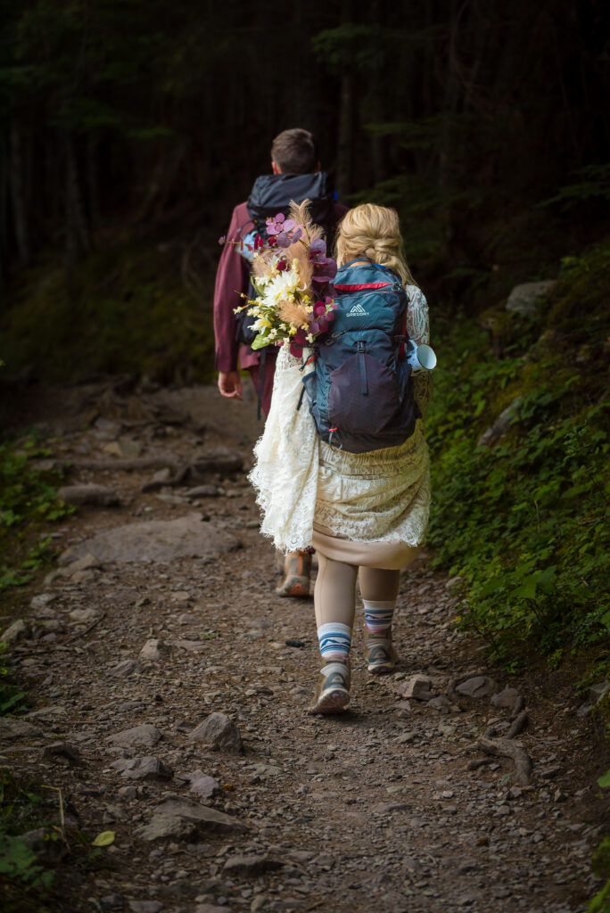 Hiking elopement avalanche lake Glacier National Park, Montana 