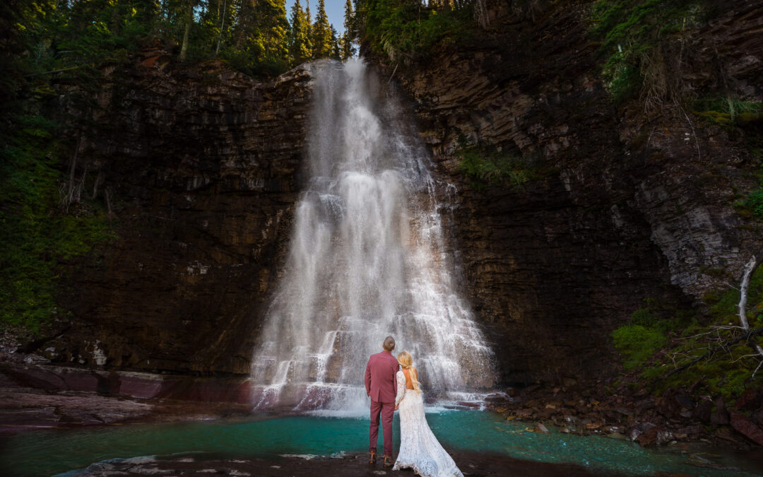 Hiking elopement avalanche lake Glacier National Park, Montana