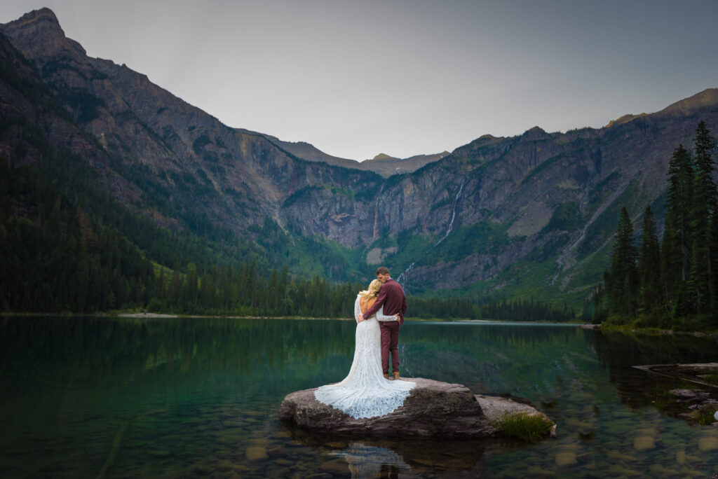 Hiking elopement avalanche lake Glacier National Park, Montana 