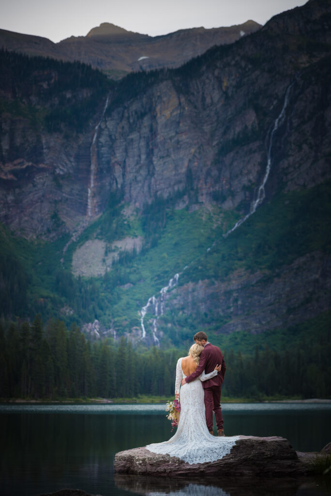 Hiking elopement avalanche lake Glacier National Park, Montana 