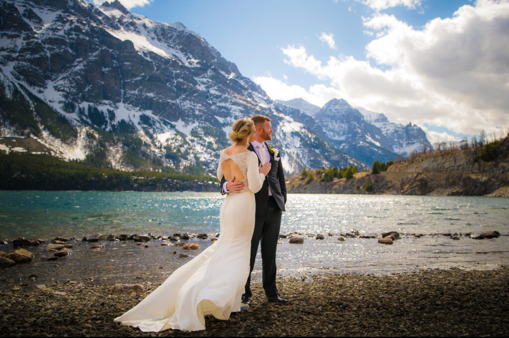 Elopement St. Mary lake Glacier National Park